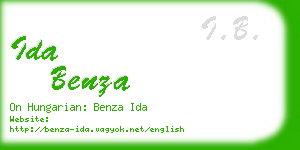 ida benza business card